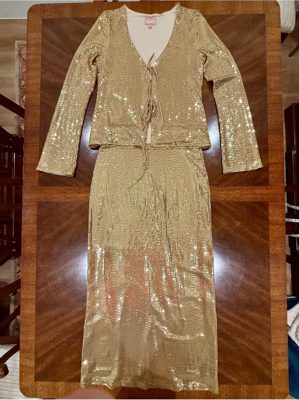 Show Me Your Mumu Thrill Two-piece Set, Gold, size M
